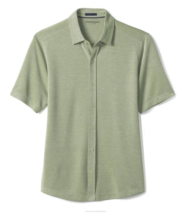 Johnston & Murphy Hommes chemise vintage boutonnée sur le devant TXRN611 vêtements vert