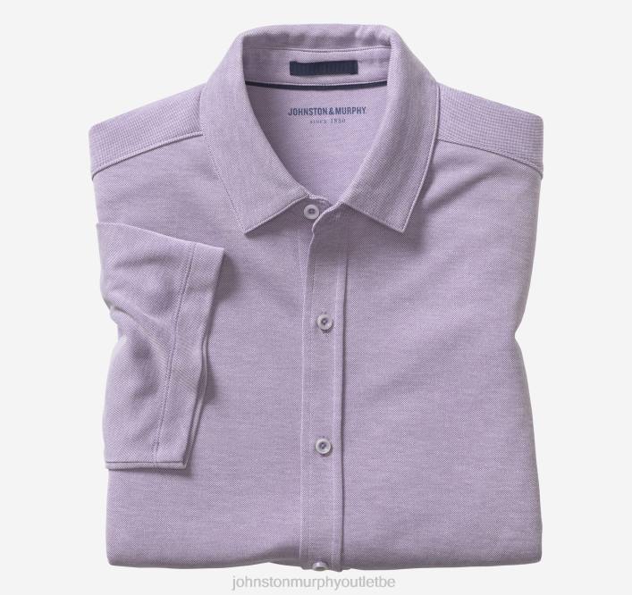 Johnston & Murphy Hommes chemise vintage boutonnée sur le devant TXRN650 vêtements violet