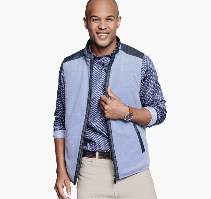 Johnston & Murphy Hommes gilet réversible TXRN804 vêtements bleu marine