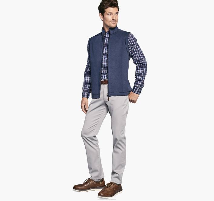 Johnston & Murphy Hommes gilet uni réversible TXRN738 vêtements marron/marine