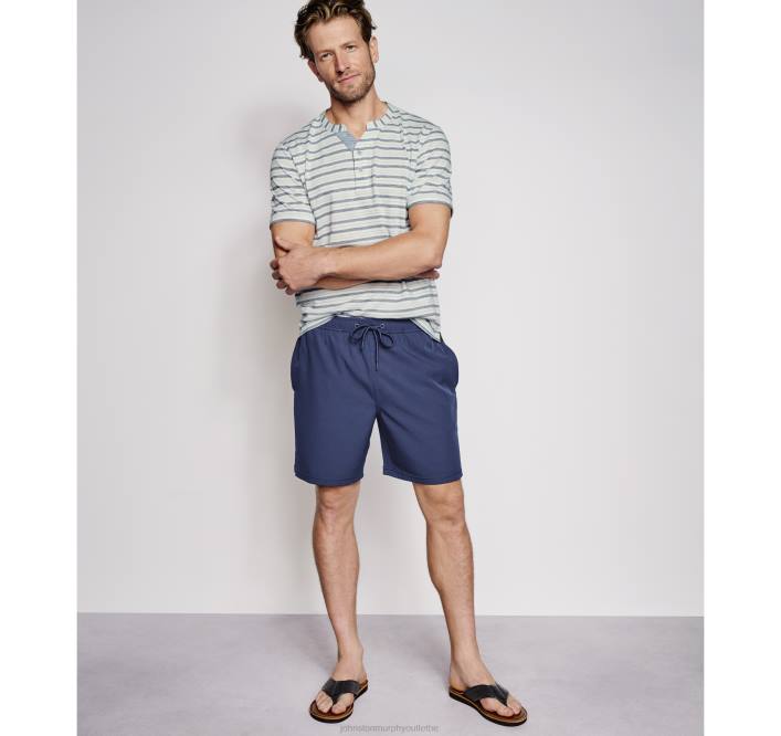 Johnston & Murphy Hommes shorts de bain TXRN495 vêtements marine uni