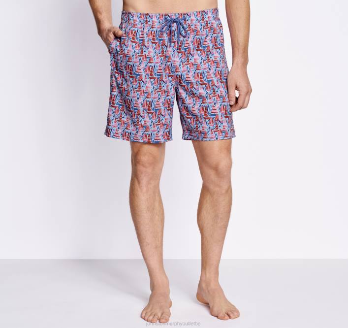 Johnston & Murphy Hommes shorts de bain TXRN520 vêtements voilier bleu clair