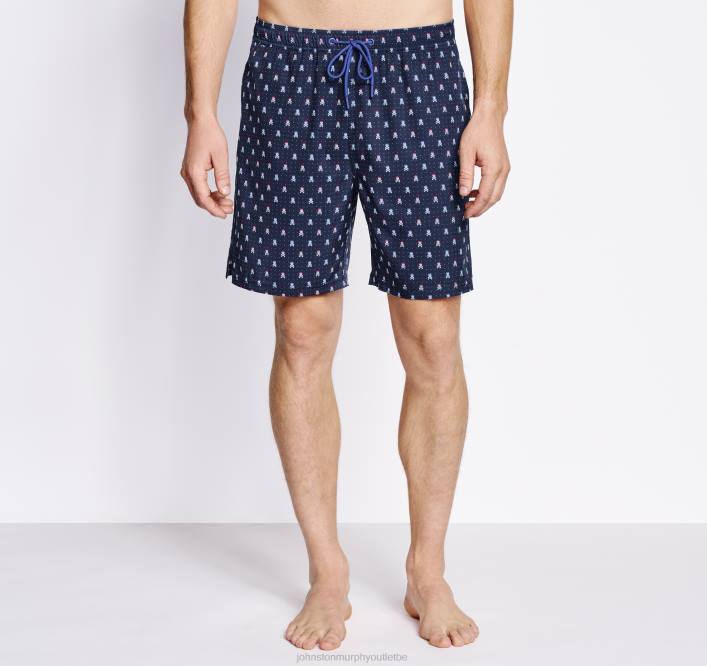 Johnston & Murphy Hommes shorts de bain TXRN549 vêtements crâne marine