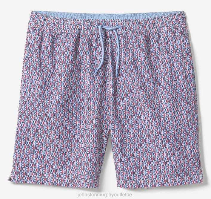 Johnston & Murphy Hommes shorts de bain TXRN577 vêtements imprimé géo bleu marine