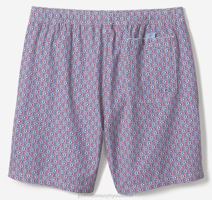 Johnston & Murphy Hommes shorts de bain TXRN577 vêtements imprimé géo bleu marine
