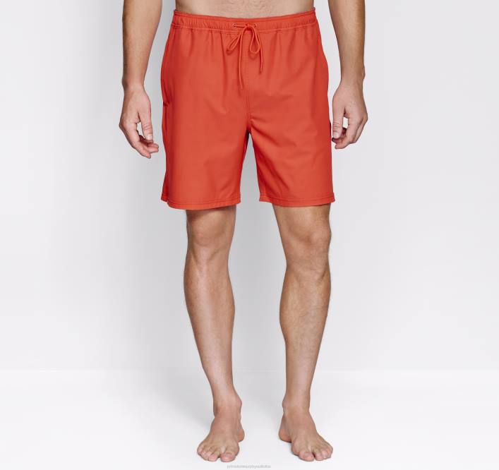 Johnston & Murphy Hommes shorts de bain TXRN610 vêtements solide orange
