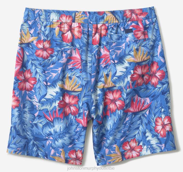 Johnston & Murphy Hommes shorts de bain TXRN626 vêtements imprimé floral tropical bleu