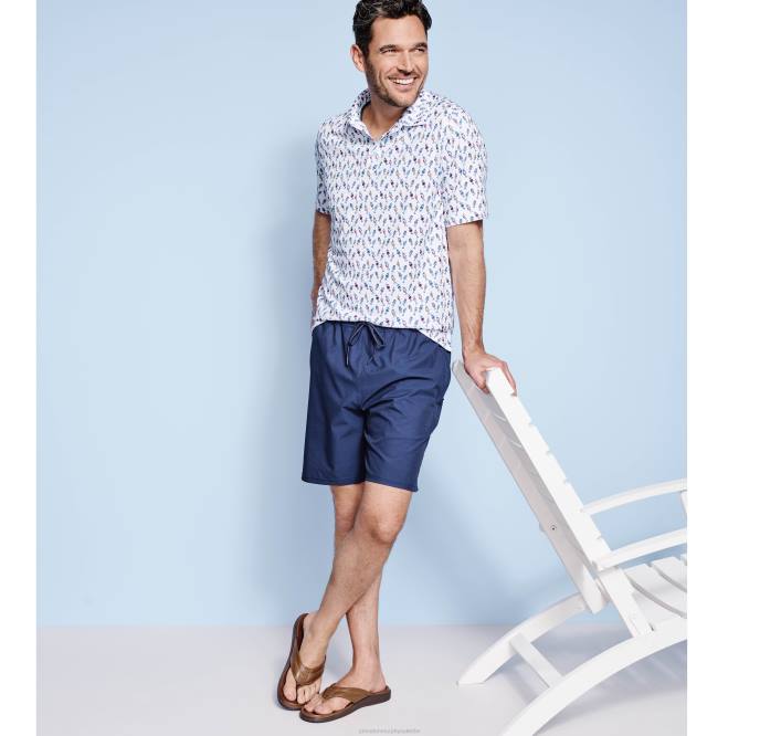 Johnston & Murphy Hommes shorts de bain TXRN840 vêtements marine uni