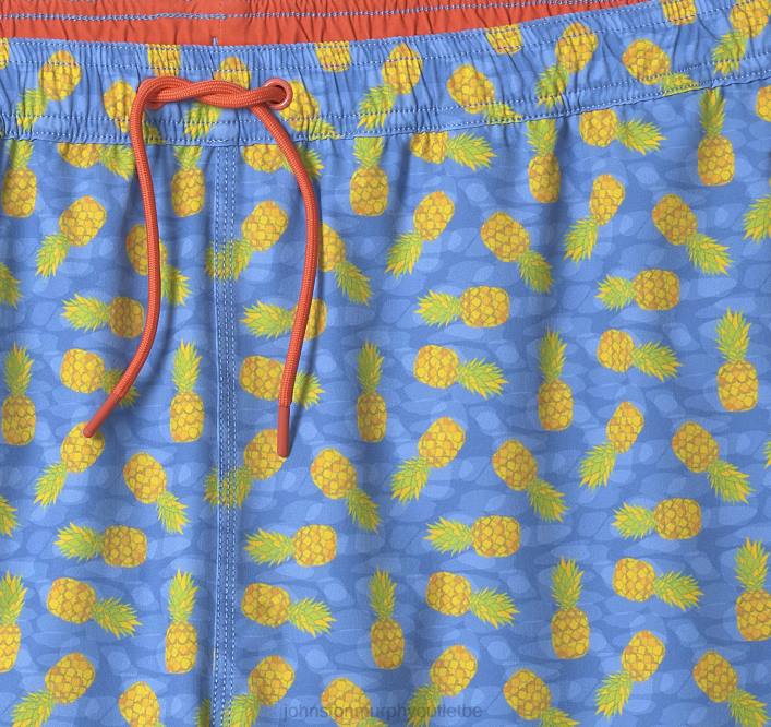 Johnston & Murphy Hommes shorts de bain TXRN841 vêtements imprimé multi ananas bleu