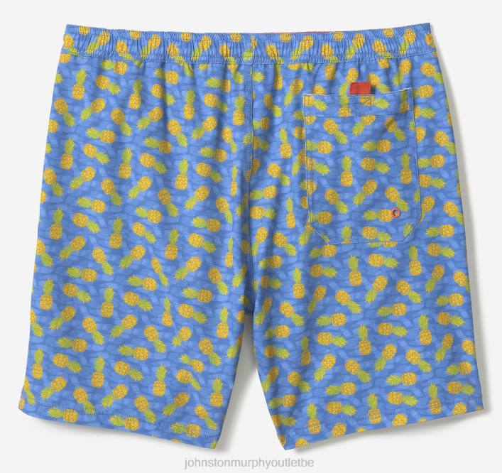 Johnston & Murphy Hommes shorts de bain TXRN841 vêtements imprimé multi ananas bleu