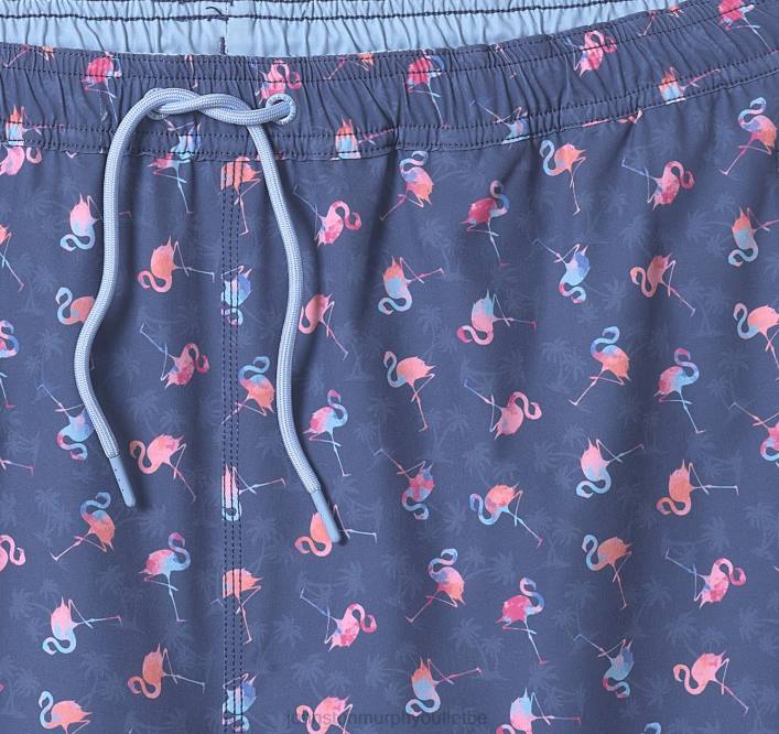 Johnston & Murphy Hommes shorts de bain TXRN842 vêtements imprimé flamant rose multi marine