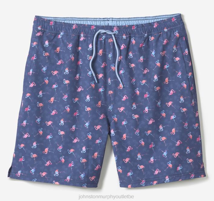 Johnston & Murphy Hommes shorts de bain TXRN842 vêtements imprimé flamant rose multi marine
