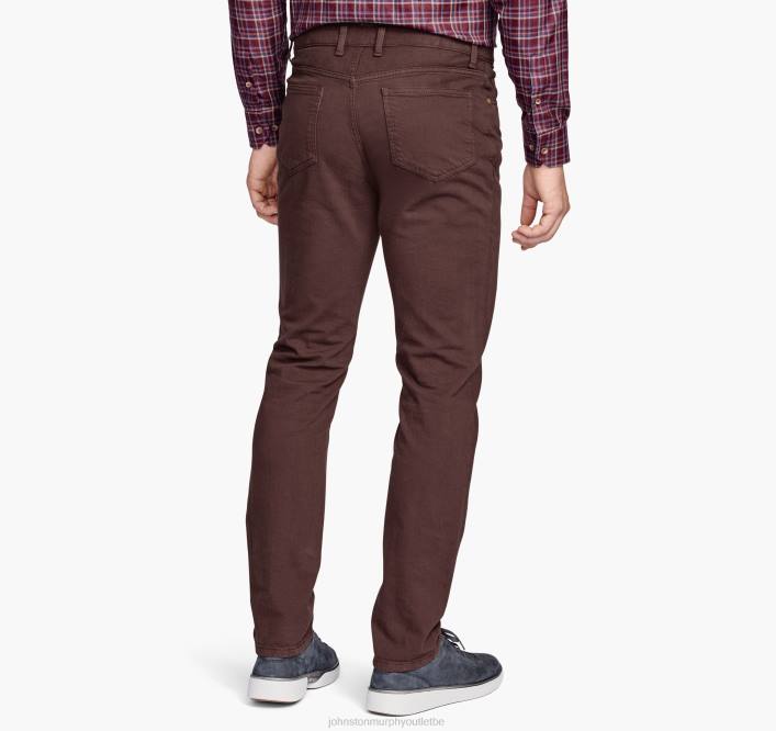 Johnston & Murphy Hommes jean surteint TXRN613 vêtements merlot