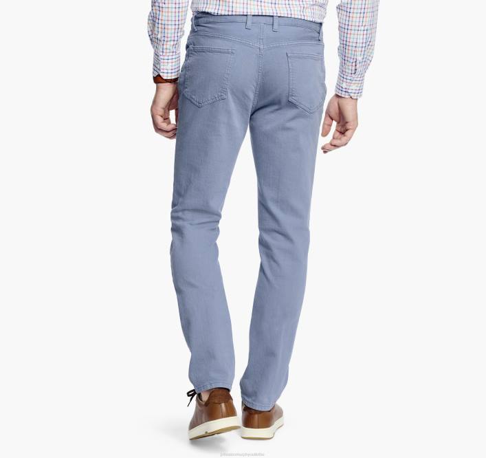 Johnston & Murphy Hommes jean surteint TXRN688 vêtements bleu moyen