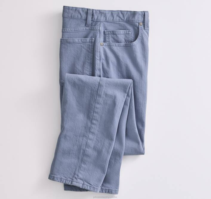 Johnston & Murphy Hommes jean surteint TXRN688 vêtements bleu moyen