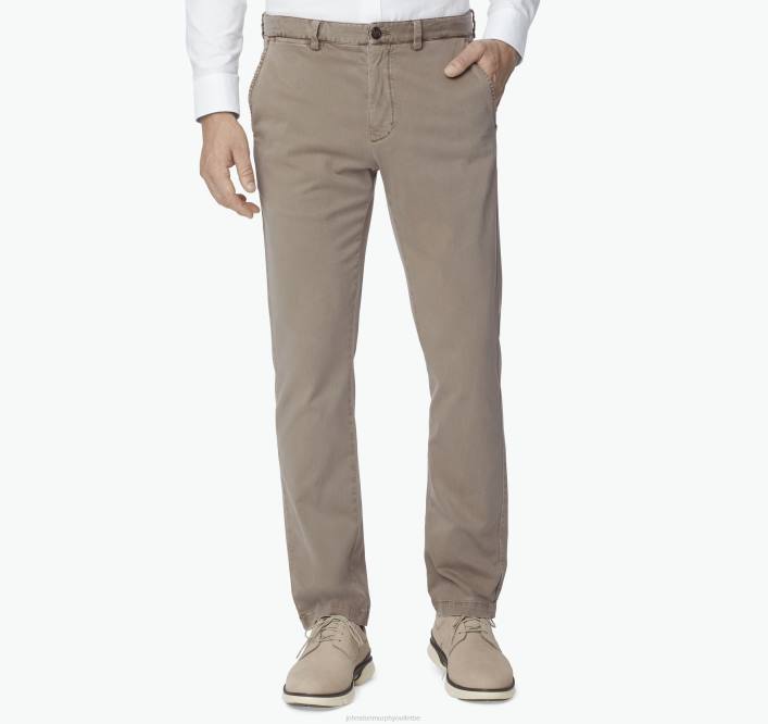Johnston & Murphy Hommes pantalon chino délavé TXRN477 vêtements taupe