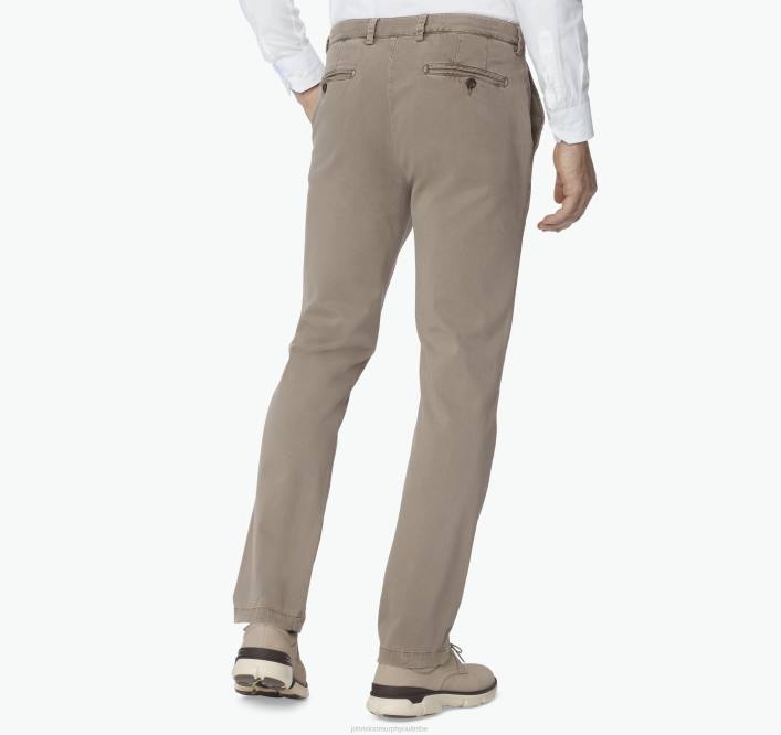 Johnston & Murphy Hommes pantalon chino délavé TXRN477 vêtements taupe