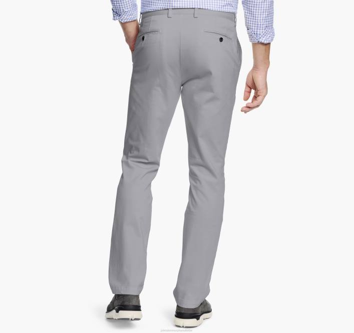 Johnston & Murphy Hommes pantalon chino délavé TXRN498 vêtements gris clair