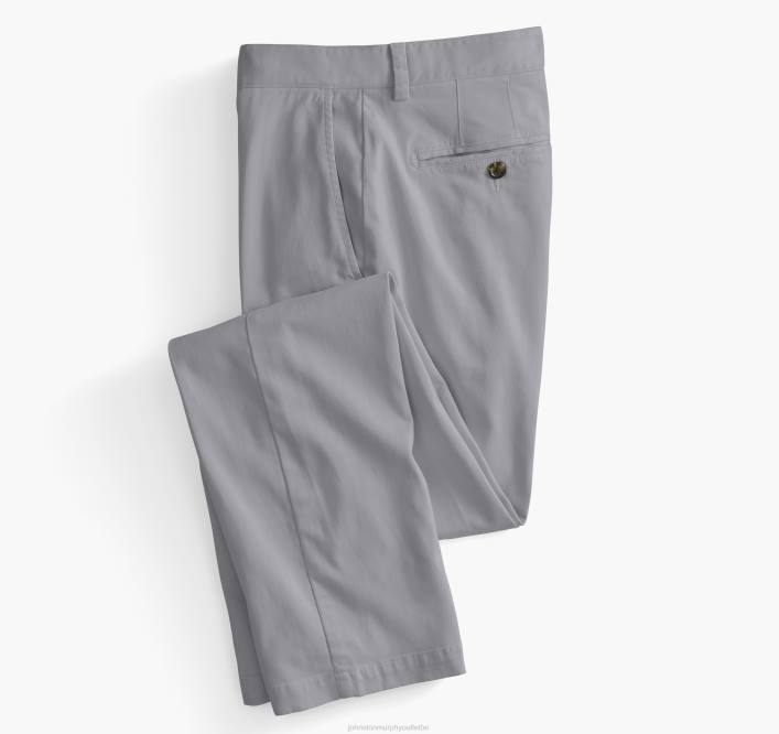 Johnston & Murphy Hommes pantalon chino délavé TXRN498 vêtements gris clair