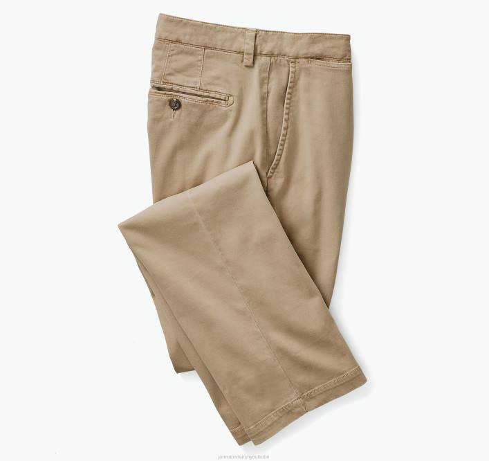Johnston & Murphy Hommes pantalon chino délavé TXRN527 vêtements sable