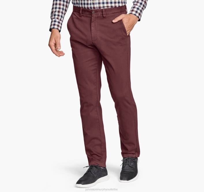 Johnston & Murphy Hommes pantalon chino délavé TXRN538 vêtements baie