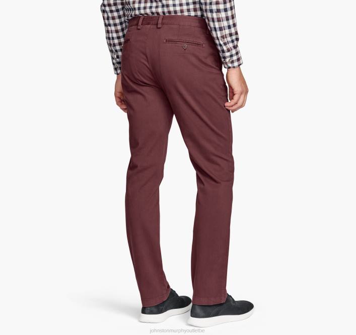 Johnston & Murphy Hommes pantalon chino délavé TXRN538 vêtements baie