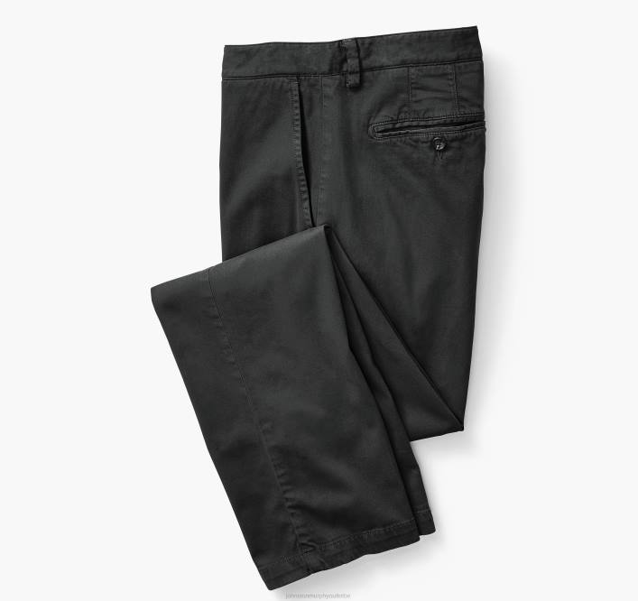 Johnston & Murphy Hommes pantalon chino délavé TXRN574 vêtements noir