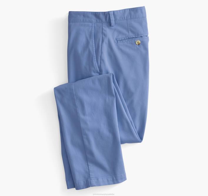 Johnston & Murphy Hommes pantalon chino délavé TXRN645 vêtements bleu