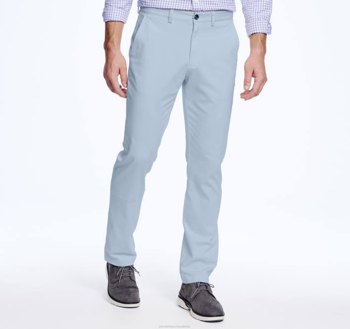 Johnston & Murphy Hommes pantalon chino délavé TXRN811 vêtements bleu clair