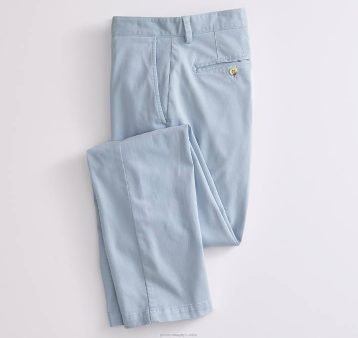 Johnston & Murphy Hommes pantalon chino délavé TXRN811 vêtements bleu clair