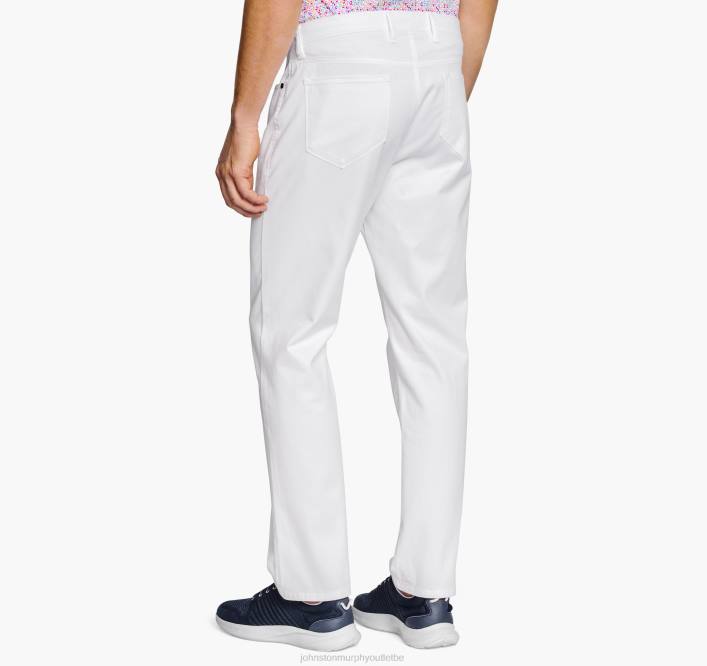 Johnston & Murphy Hommes pantalon à cinq poches TXRN656 vêtements blanc