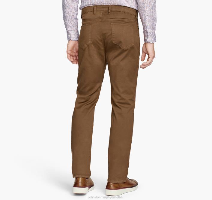 Johnston & Murphy Hommes pantalon à cinq poches TXRN719 vêtements brun