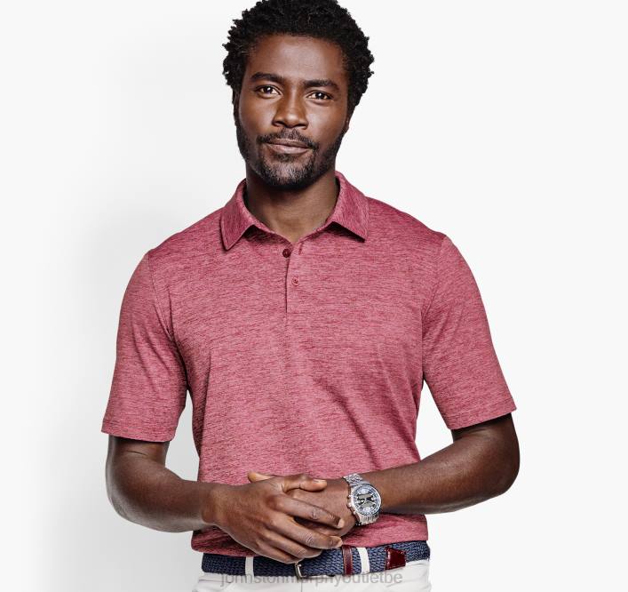 Johnston & Murphy Hommes polo de performance solide xc4 TXRN480 vêtements rouge