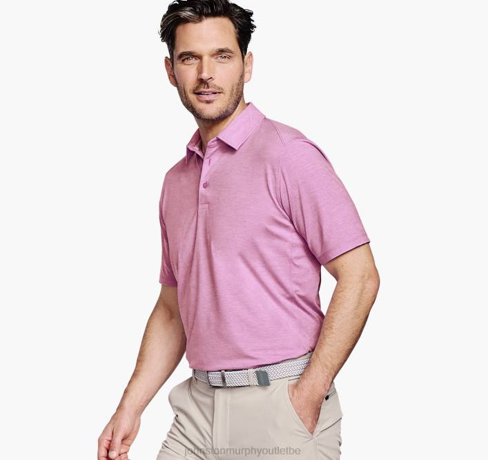 Johnston & Murphy Hommes polo de performance solide xc4 TXRN547 vêtements rose