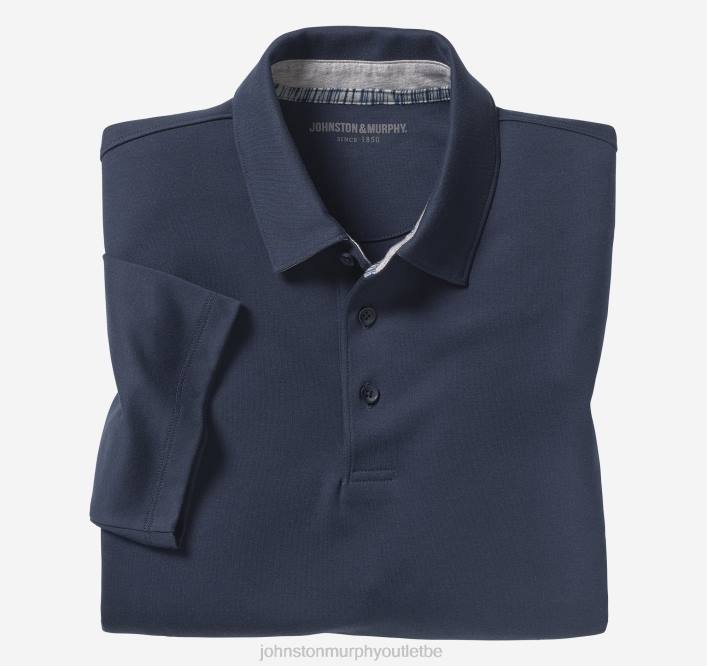 Johnston & Murphy Hommes polo en coton liquide TXRN499 vêtements marine