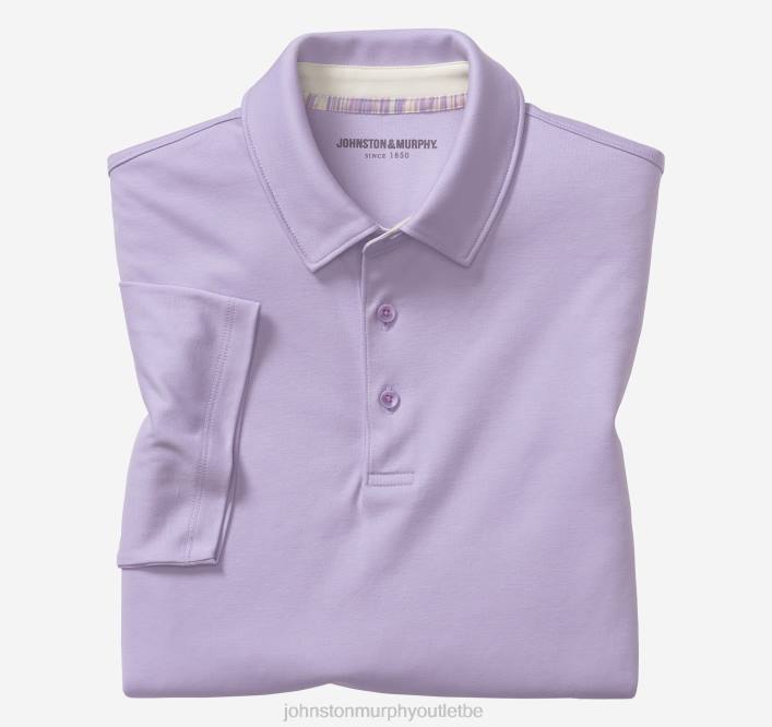 Johnston & Murphy Hommes polo en coton liquide TXRN540 vêtements violet