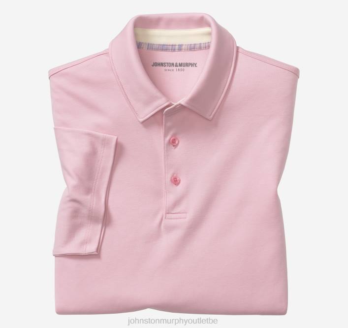 Johnston & Murphy Hommes polo en coton liquide TXRN622 vêtements rose