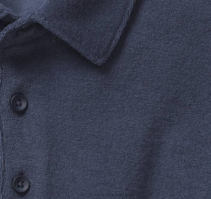 Johnston & Murphy Hommes polo en éponge de coton pima mélangé TXRN669 vêtements marine