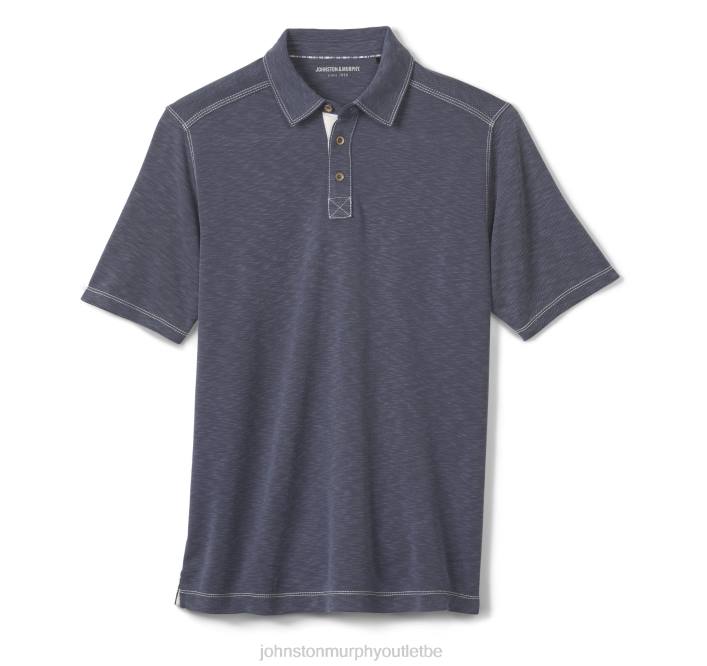 Johnston & Murphy Hommes polo flammé vintage TXRN397 vêtements marine