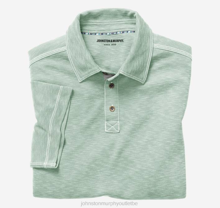 Johnston & Murphy Hommes polo flammé vintage TXRN416 vêtements menthe