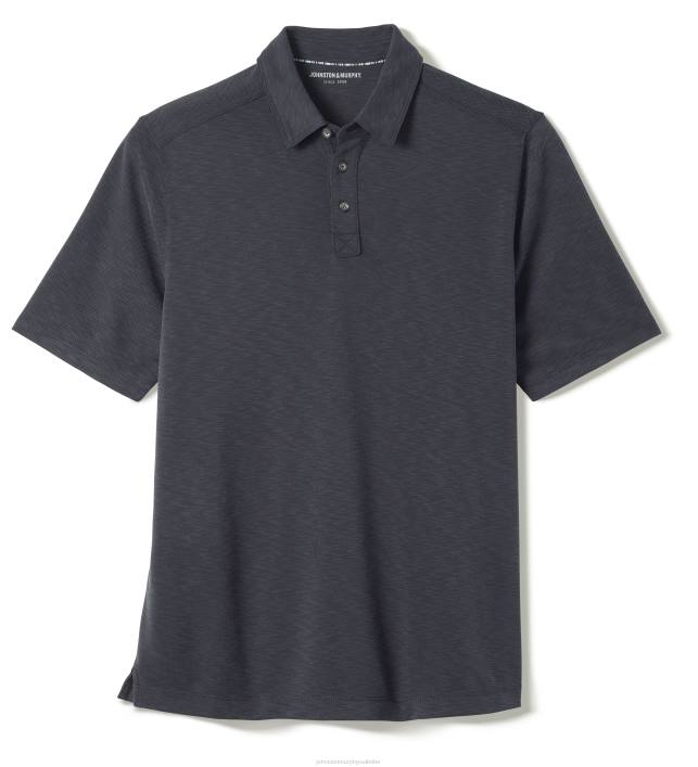Johnston & Murphy Hommes polo flammé vintage TXRN417 vêtements noir