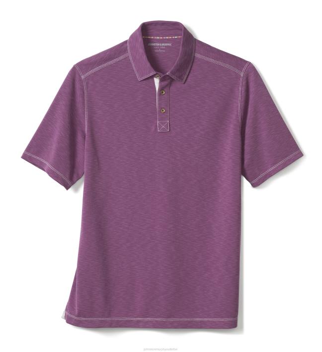 Johnston & Murphy Hommes polo flammé vintage TXRN418 vêtements vin