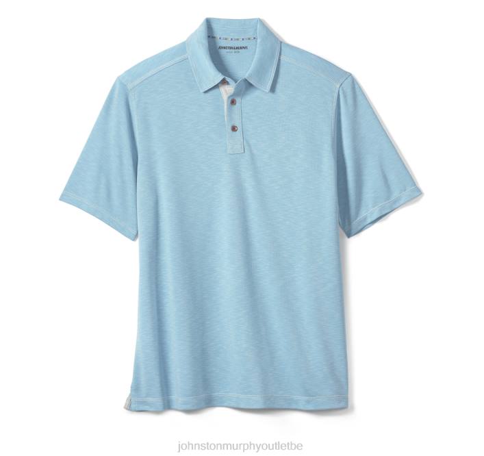 Johnston & Murphy Hommes polo flammé vintage TXRN447 vêtements turquoise