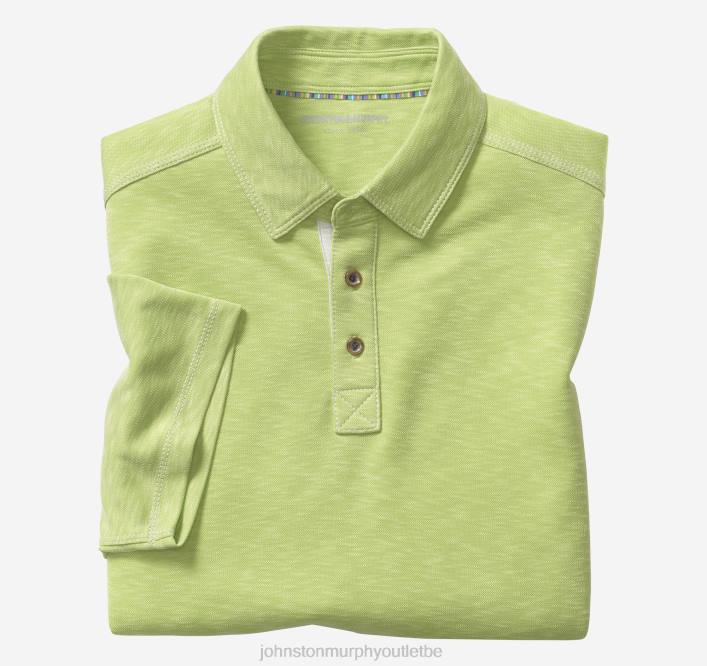 Johnston & Murphy Hommes polo flammé vintage TXRN467 vêtements citron vert