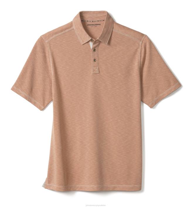 Johnston & Murphy Hommes polo flammé vintage TXRN468 vêtements pêche