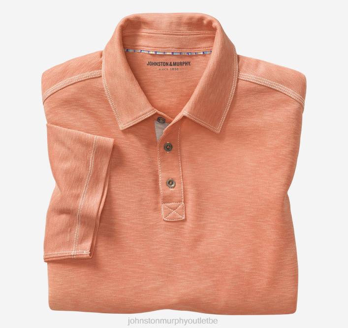 Johnston & Murphy Hommes polo flammé vintage TXRN479 vêtements orange