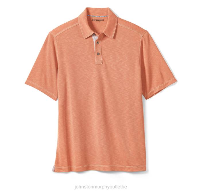 Johnston & Murphy Hommes polo flammé vintage TXRN479 vêtements orange