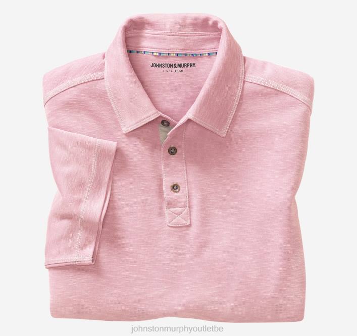 Johnston & Murphy Hommes polo flammé vintage TXRN485 vêtements rose