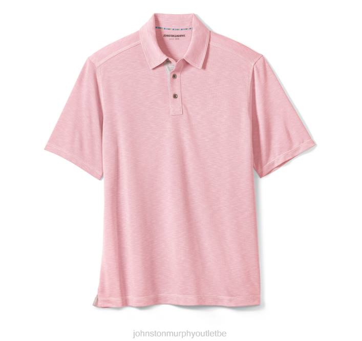 Johnston & Murphy Hommes polo flammé vintage TXRN485 vêtements rose