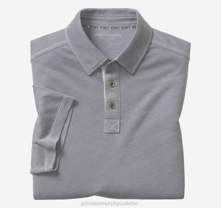 Johnston & Murphy Hommes polo flammé vintage TXRN504 vêtements gris